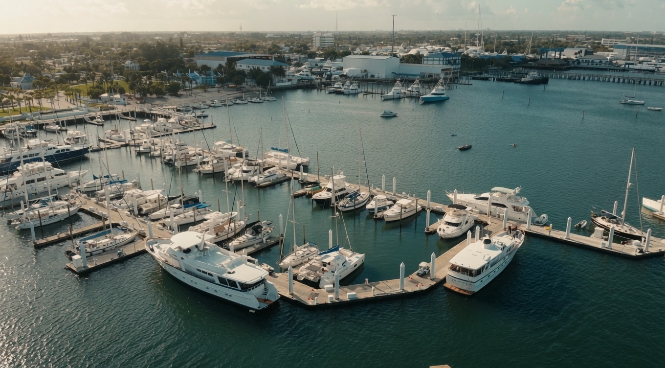 Marina Drone Shot